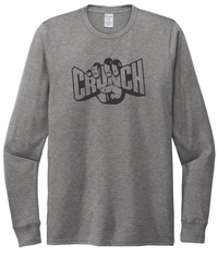 Men's Long Sleeve Gray T-Shirt with Crunch Logo