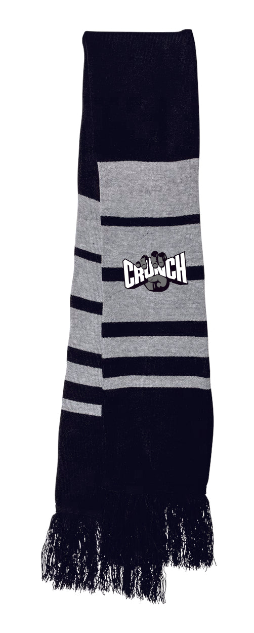 SP07 Black/Heather Grey Stripe Scarf
