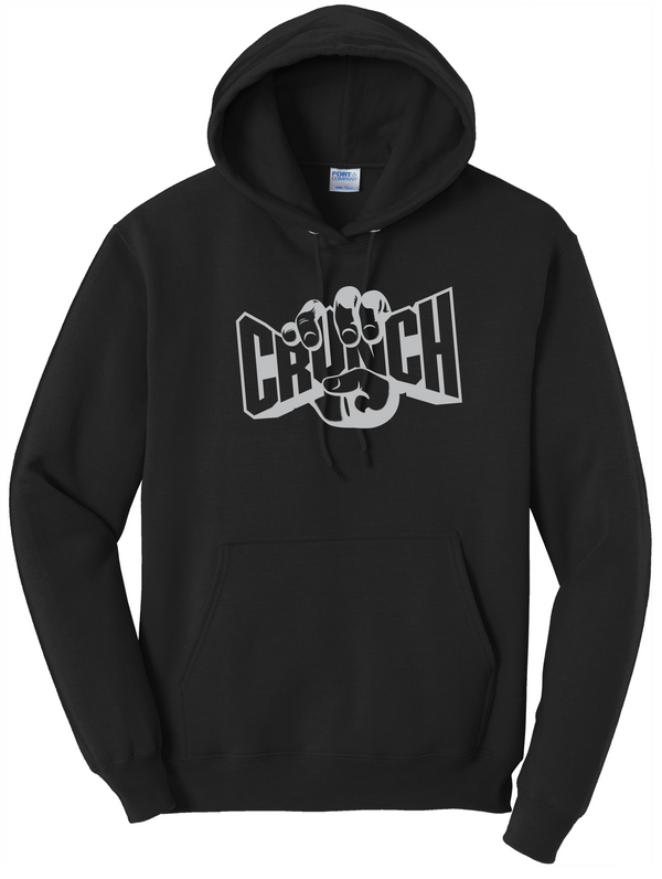 Unisex Black Hoodie with Crunch Logo