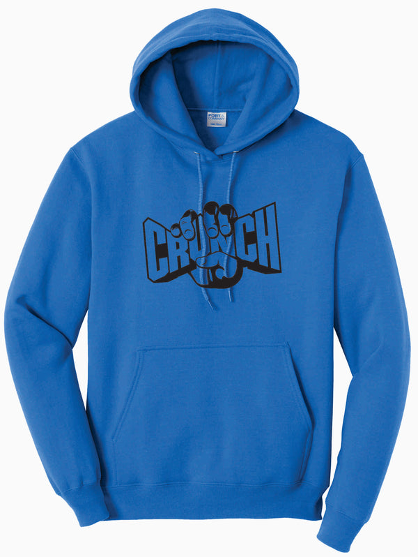 Unisex Blue Hoodie with Crunch Logo