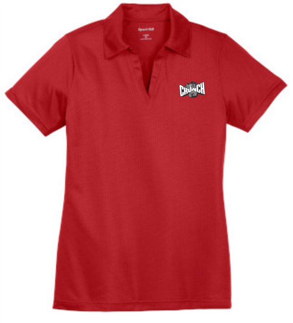 0022 Women's Red Polo w/Embroidered Logo