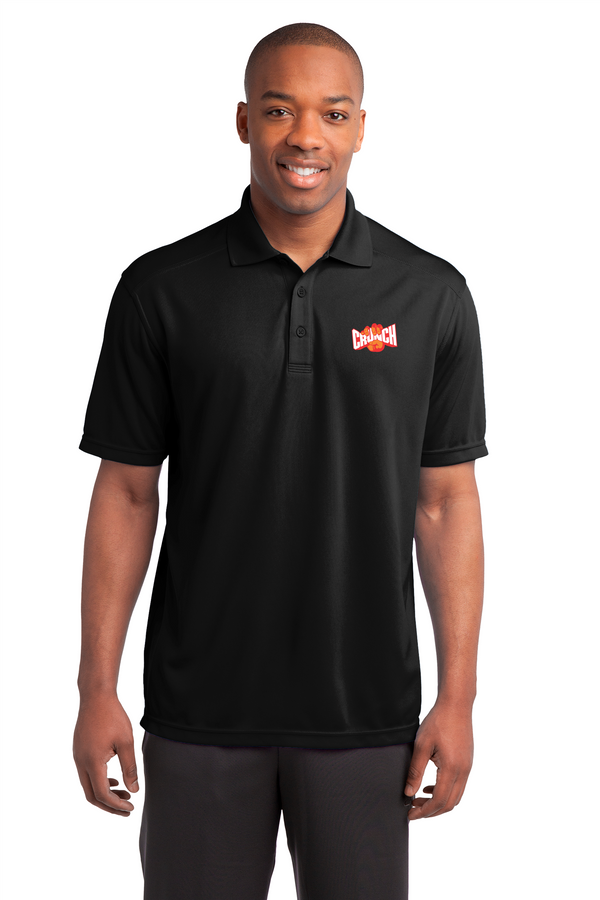 0033 Men's PT Black Polo w/Orange Embroidered Logo