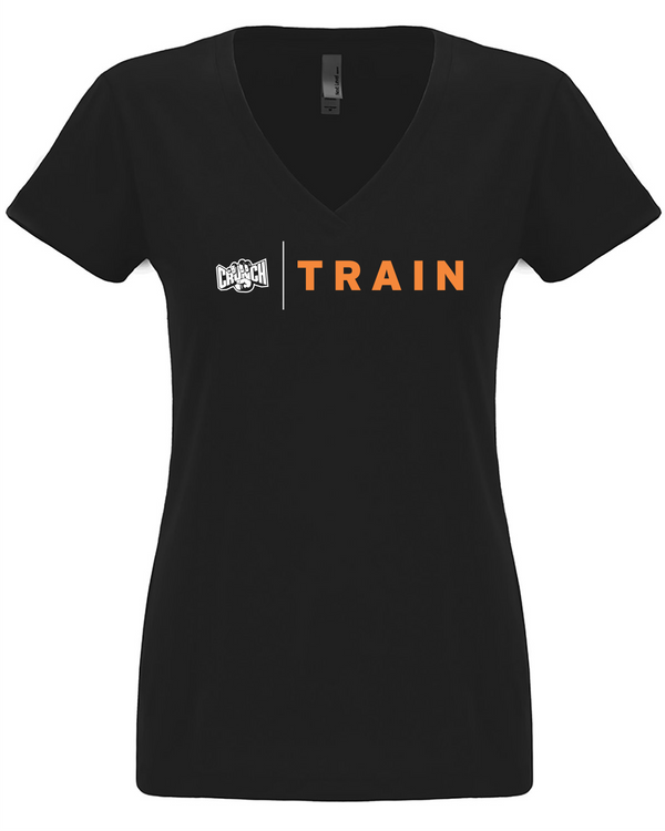 0032 Women's PT Black T-Shirt with Screen Printed Logo