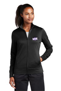 Women's GROUP FIT Black Jacket Full Zip w/Purple Embroidered Logo