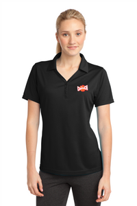 0034 Women's PT Black Polo w/Orange Embroidered Logo