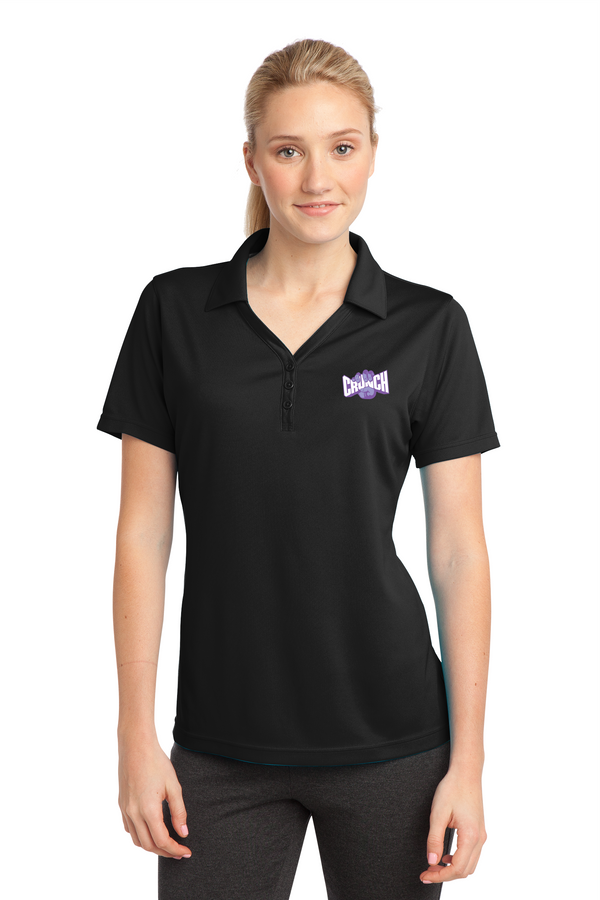 Women's Polo w/ Purple Embroidered Logo