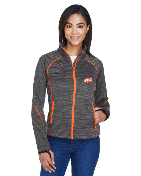 0014 Women's Grey/Orange Jacket Full Zip w/Embroidered Logo