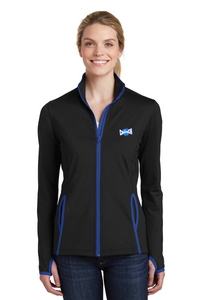 0010 Women's Jacket Full Zip BLK/BLU w/Embroidered Logo