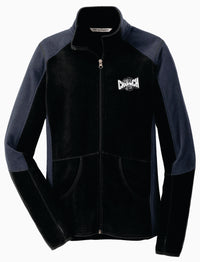 Men's Full Zip Black/Gray Colorblock Jacket with Crunch Logo