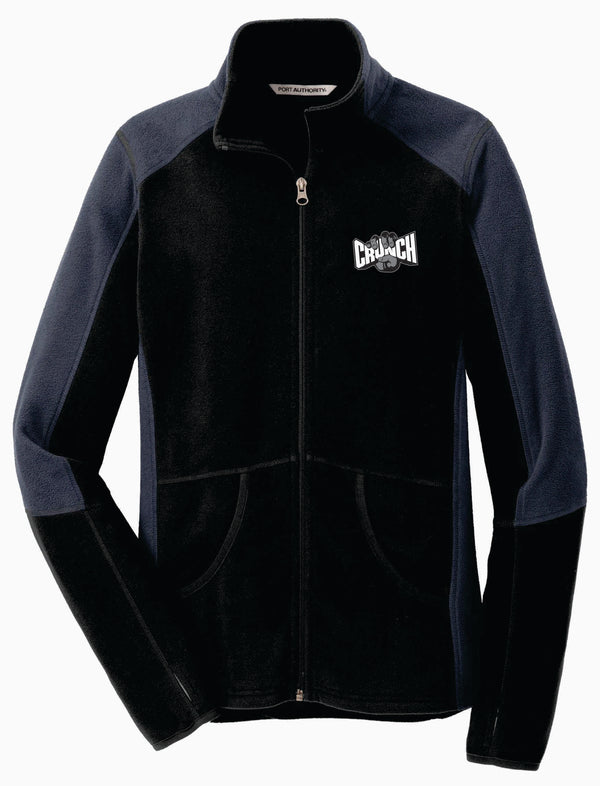 Men's Full Zip Black/Gray Colorblock Jacket with Crunch Logo