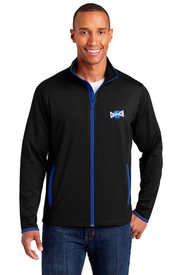 0009 Men's Jacket Full Zip BLK/BLU w/Embroidered Logo